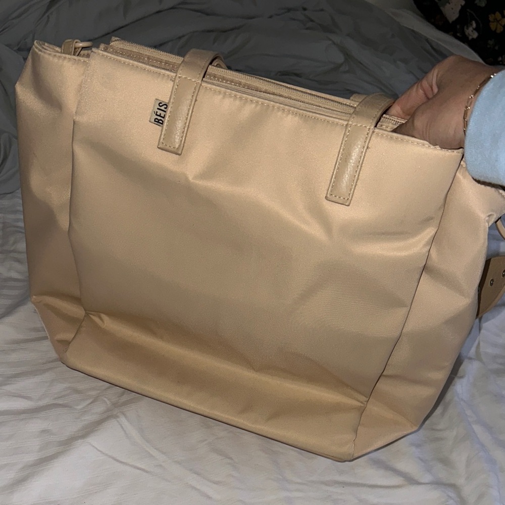 BEIS Light Tan Carryall Tote
